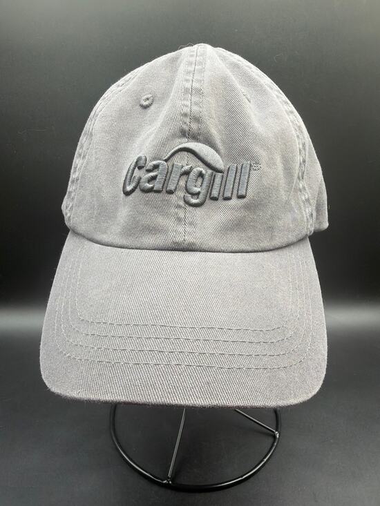 Cargill Gray Adjustable Strapback Hat Embroidered Agriculture Farm Feed Cap
